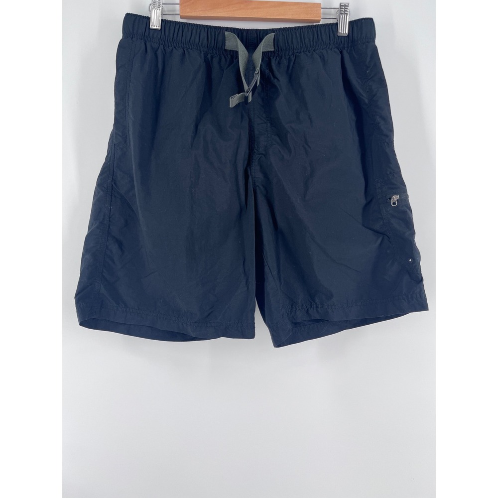 Columbia Mens Black Nylon Mesh Lined Cargo Hiking Shorts Size M Activewear